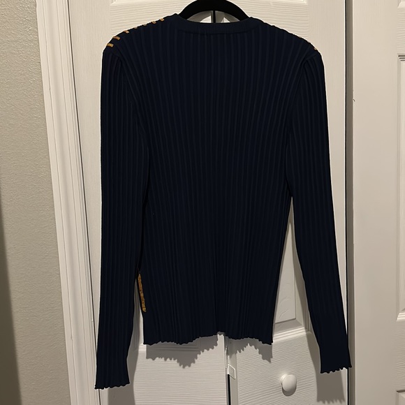 Cedric Charlier Gold Sparkle Stretch Sweater - Fits XS-M - Picture 4 of 4